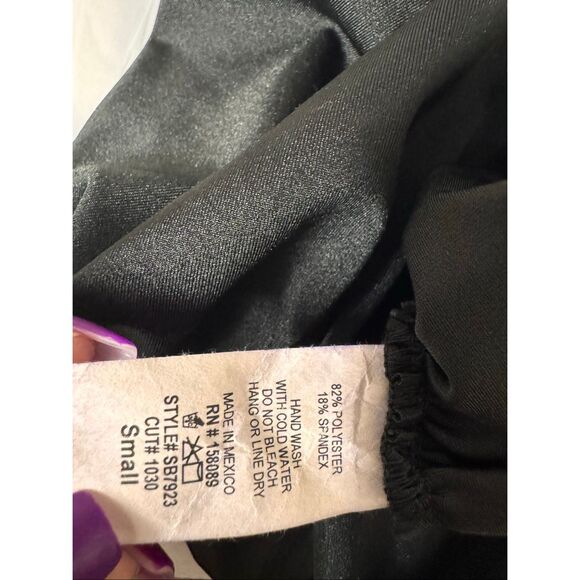 Windsor Black Cut Out Halter Top Size Small | Y2K Clubwear Going Out Top - Picture 7 of 7